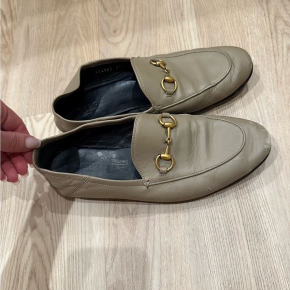 GUCCI Women’s Loafer with Horsebit 37.5 Taupe / Beige - Picture 5 of 7